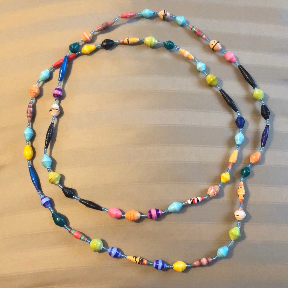 Handmade paper necklace #4